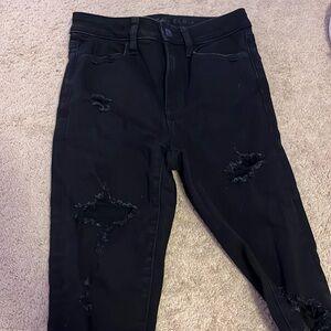 Black American Eagle short cut jeans